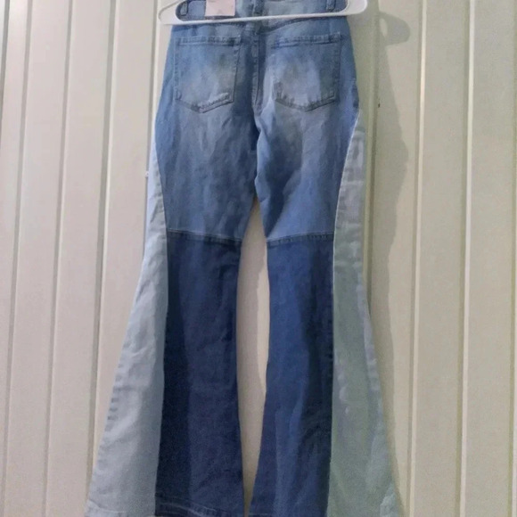 SO tri colored mid-rise flare jeans-juniors size 1/25 NWT - Picture 5 of 7